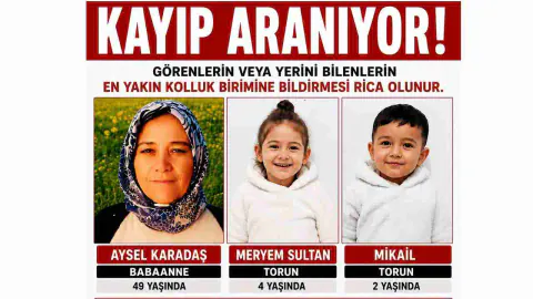 Gaziantep'te Kayıp Çocuklar ve Babaanne İçin Arama Sürüyor
