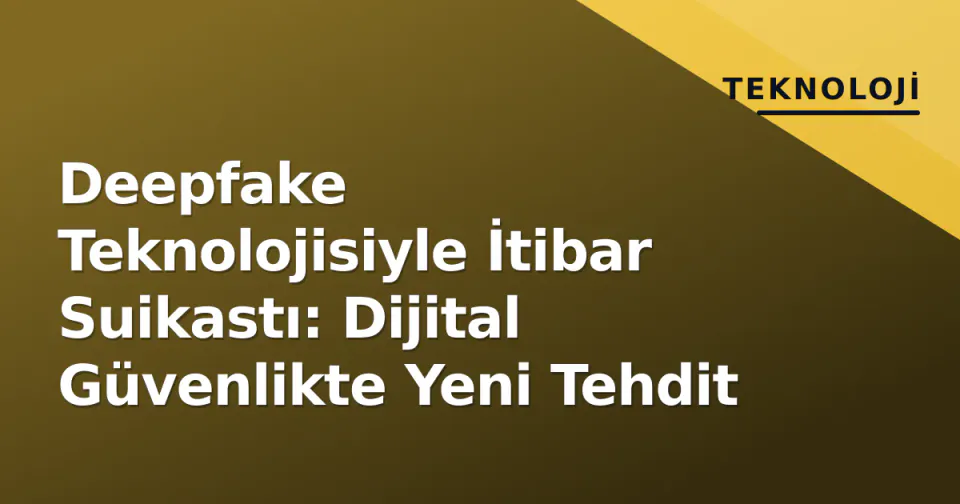 Deepfake Teknolojisiyle İtibar Suikastı: Dijital Güvenlikte Yeni Tehdit görseli