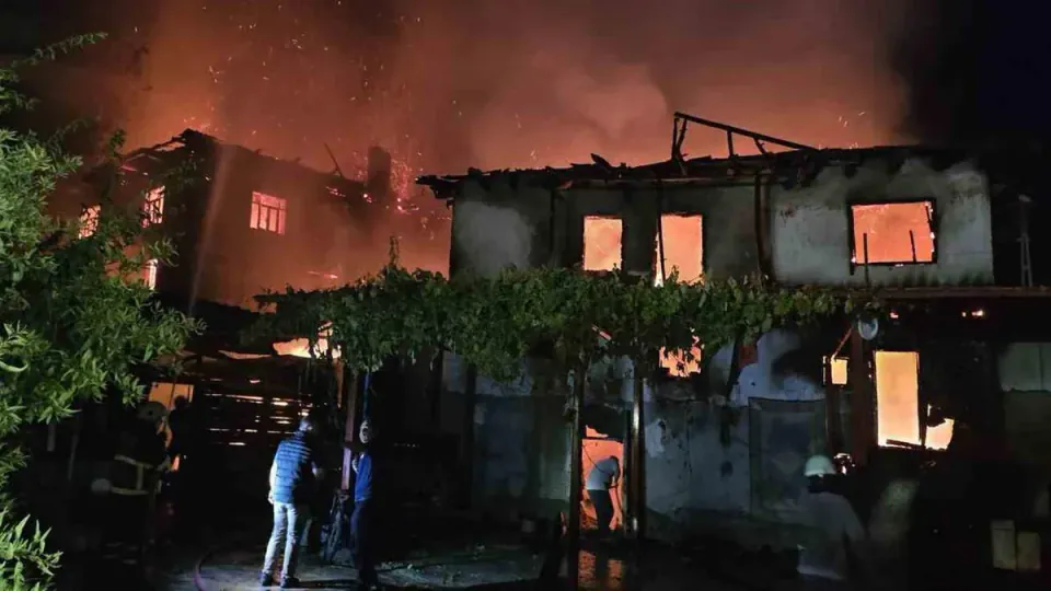 Bilecik Gülümbe Köyü'nde Gece Yarısı Korkusu: İki Ahşap Ev Alevlere Teslim Oldu görseli