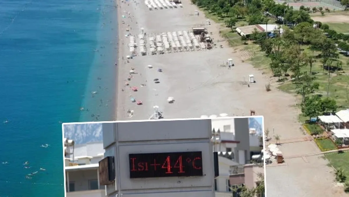 Antalya'da Termometreler 44 Dereceyi Gösterdi: Konyaaltı Sahili'nde Yoğunluk Antalya'da Termometreler 44 Dereceyi Gösterdi: Konyaaltı Sahili'nde Yoğunluk