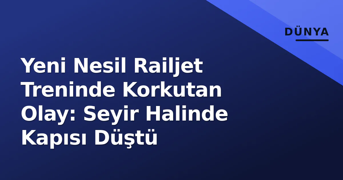 Yeni Nesil Railjet Treninde Korkutan Olay: Seyir Halinde Kapısı Düştü Yeni Nesil Railjet Treninde Korkutan Olay: Seyir Halinde Kapısı Düştü
