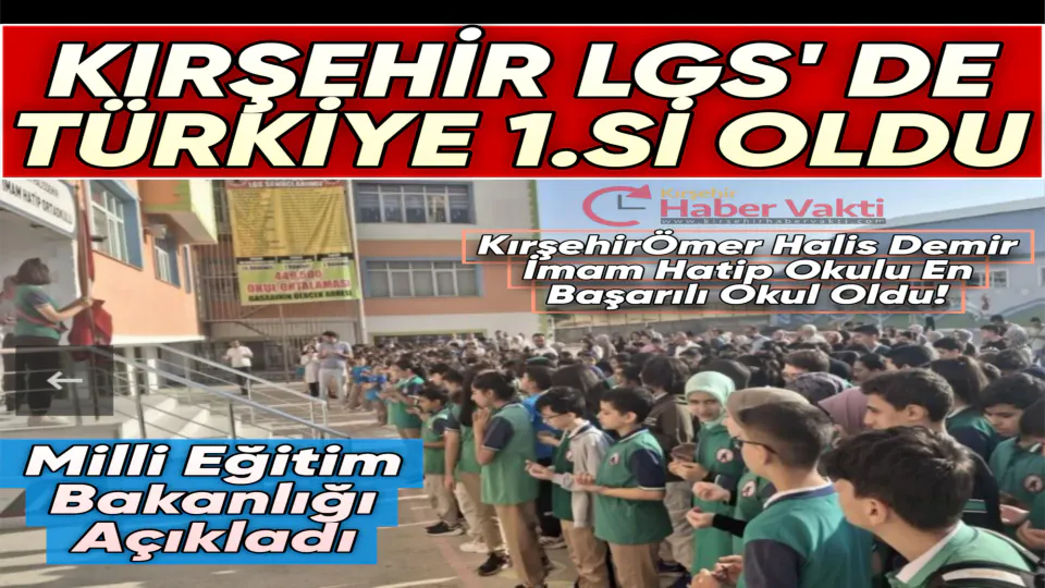 Kırşehir LGS'de Türkiye Ortalamasını Tüm Derslerde Geride Bıraktı görseli