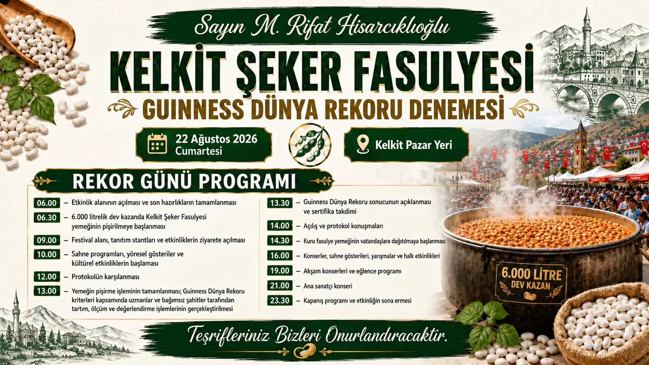Kelkit Şeker Fasulyesi Guinness Dünya Rekoru İçin Dev Kazanda Kaynıyor Kelkit Şeker Fasulyesi Guinness Dünya Rekoru İçin Dev Kazanda Kaynıyor