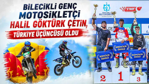 Bilecikli Genç Motosikletçi Halil Göktürk Çetin Türkiye Üçüncüsü Oldu
