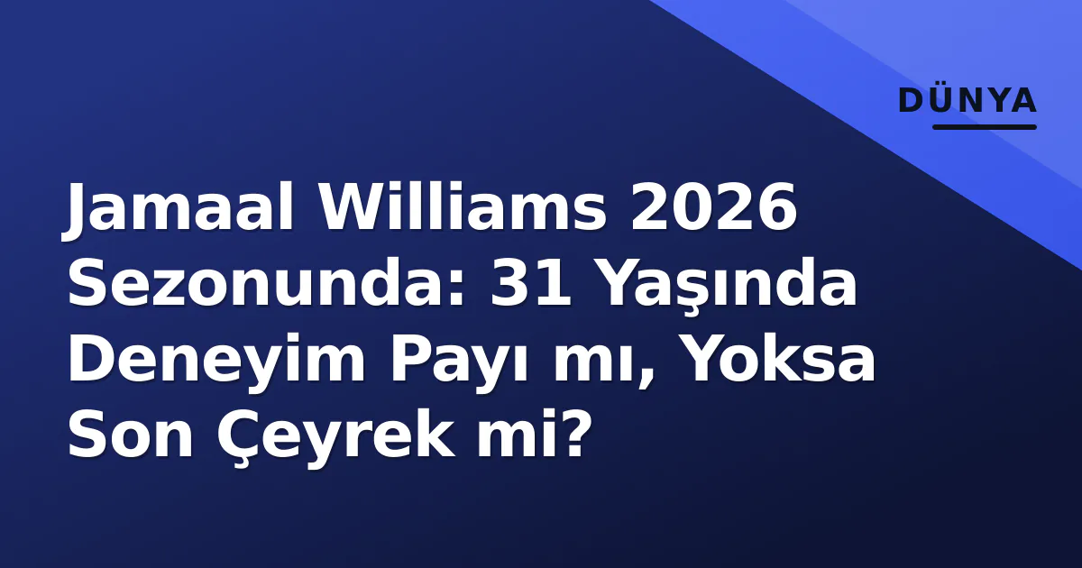 Jamaal Williams 2026 Sezonunda: 31 Yaşında Deneyim Payı mı, Yoksa Son Çeyrek mi? Jamaal Williams 2026 Sezonunda: 31 Yaşında Deneyim Payı mı, Yoksa Son Çeyrek mi?