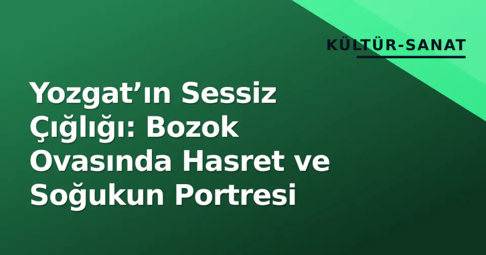 Yozgat’ın Sessiz Çığlığı: Bozok Ovasında Hasret ve Soğukun Portresi görseli