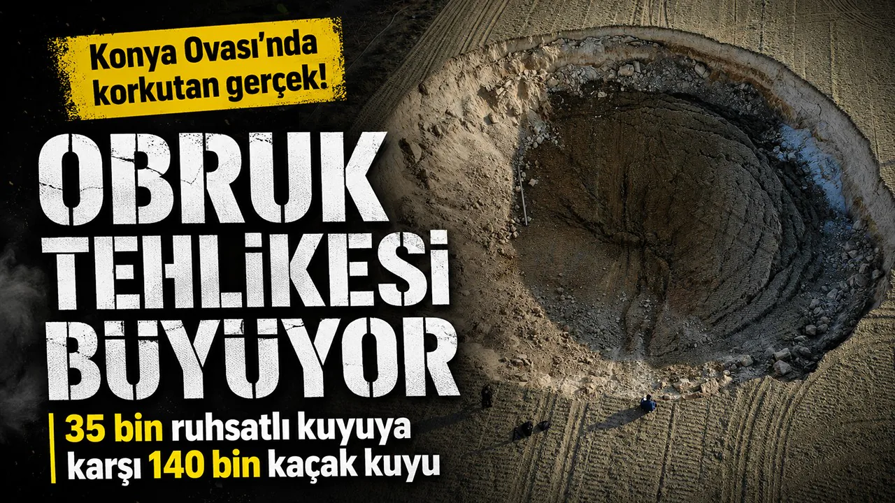 Konya Ovası'nda Su Krizi: 140 Bin Kaçak Kuyu Obruk Tehlikesini Tetikliyor Konya Ovası'nda Su Krizi: 140 Bin Kaçak Kuyu Obruk Tehlikesini Tetikliyor