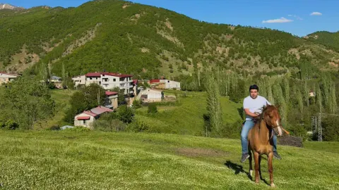 Bitlis'in Samanyolu köyünde baharın sarı renkli görsel şöleni