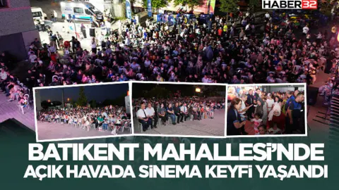 Isparta'da Batıkent Mahallesi'nde Açık Hava Sineması Heyecanı