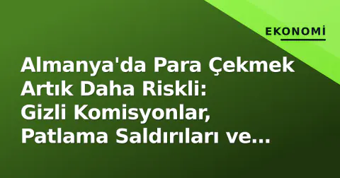 Almanya'da Para Çekmek Artık Daha Riskli: Gizli Komisyonlar, Patlama Saldırıları ve Nakit Kültürü