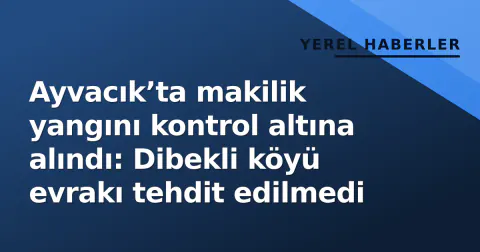 Ayvacık’ta makilik yangını kontrol altına alındı: Dibekli köyü evrakı tehdit edilmedi