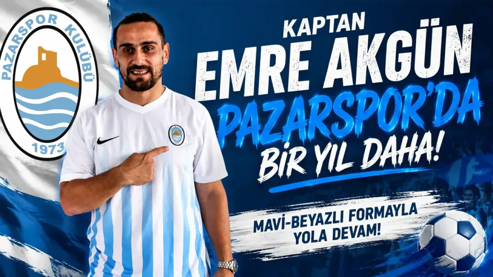 Pazarspor'da Kaptan Emre Akgün ile Yola Devam Kararı görseli