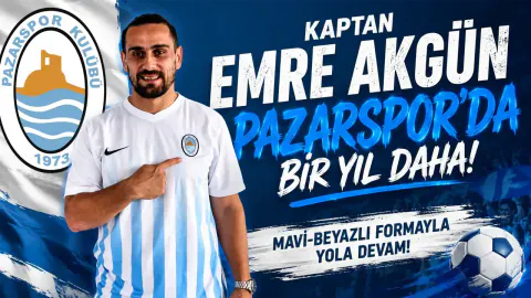 Pazarspor'da Kaptan Emre Akgün ile Yola Devam Kararı