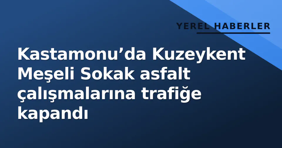 Kastamonu’da Kuzeykent Meşeli Sokak asfalt çalışmalarına trafiğe kapandı görseli