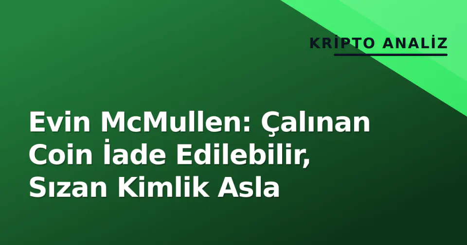 Evin McMullen: Çalınan Coin İade Edilebilir, Sızan Kimlik Asla görseli