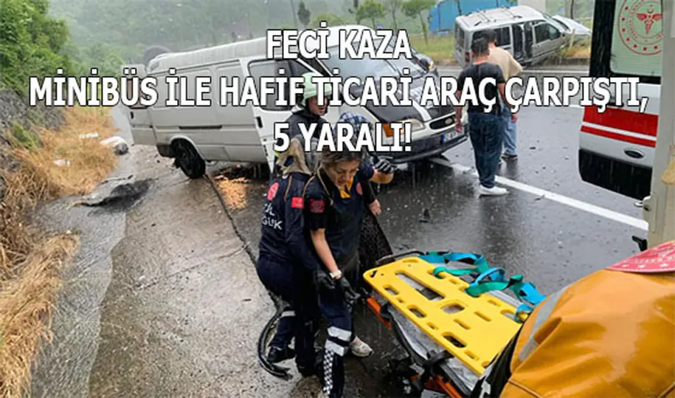Ünye'de Karadeniz Sahil Yolunda Kaza: 5 Yaralı görseli
