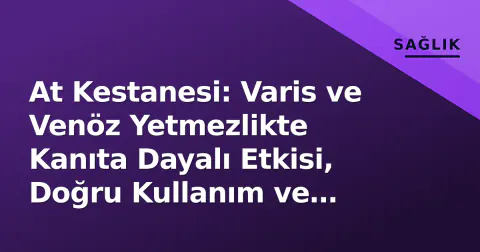 At Kestanesi: Varis ve Venöz Yetmezlikte Kanıta Dayalı Etkisi, Doğru Kullanım ve Riskler