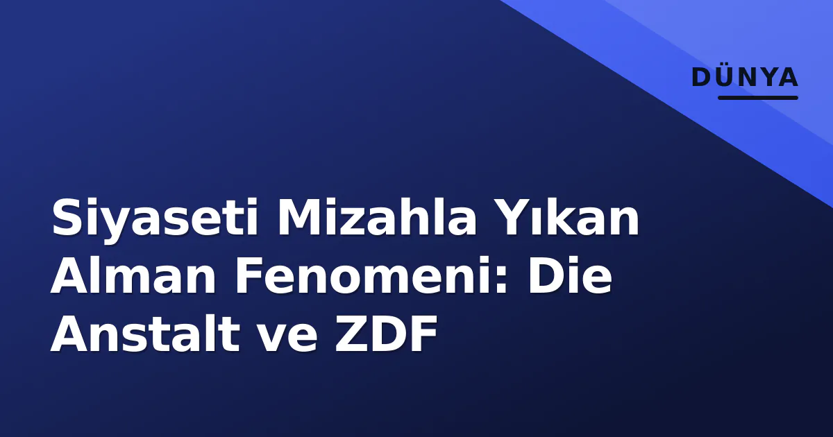 Siyaseti Mizahla Yıkan Alman Fenomeni: Die Anstalt ve ZDF Siyaseti Mizahla Yıkan Alman Fenomeni: Die Anstalt ve ZDF