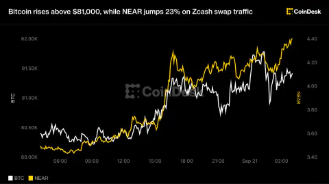 Bitcoin 81 Bin Doları Aştı, NEAR %23 Zıpladı: Zcash Swap Trafiği Hareketi Yarattı