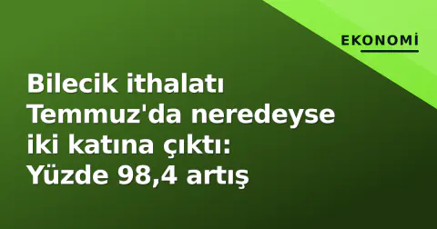Bilecik ithalatı Temmuz'da neredeyse iki katına çıktı: Yüzde 98,4 artış