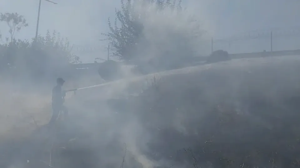 Adana'da Otoban Köprüsü Çevresinde Korkutan Yangın görseli