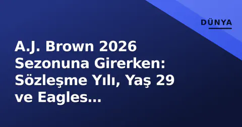 A.J. Brown 2026 Sezonuna Girerken: Sözleşme Yılı, Yaş 29 ve Eagles Ofansifindeki Kilit Rol