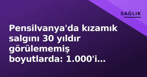 Pensilvanya'da kızamık salgını 30 yıldır görülememiş boyutlarda: 1.000'i aşkın vaka