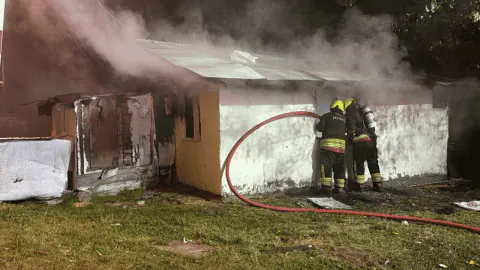 Bolu'da soba yakarken çıkan yangın evi kül etti
