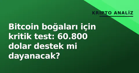 Bitcoin boğaları için kritik test: 60.800 dolar destek mi dayanacak?