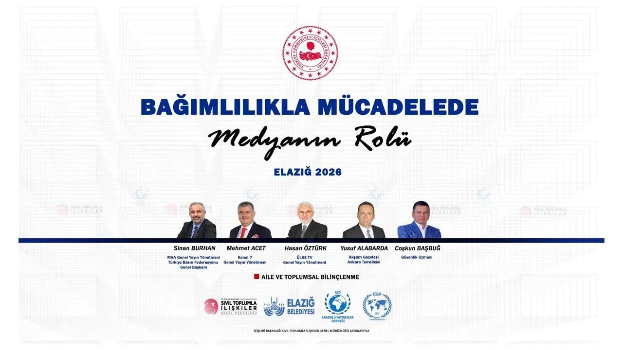 Elazığ'da Bağımlılıkla Mücadele Paneli: Medyanın Rolü Masaya Yatırılıyor Elazığ'da Bağımlılıkla Mücadele Paneli: Medyanın Rolü Masaya Yatırılıyor