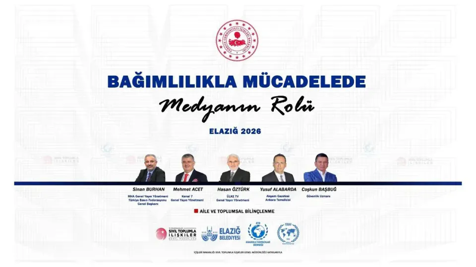 Elazığ'da Bağımlılıkla Mücadele Paneli: Medyanın Rolü Masaya Yatırılıyor görseli
