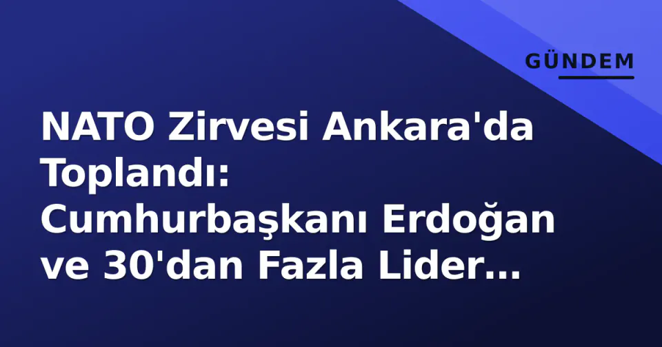 NATO Zirvesi Ankara'da Toplandı: Cumhurbaşkanı Erdoğan ve 30'dan Fazla Lider Aynı Karede görseli