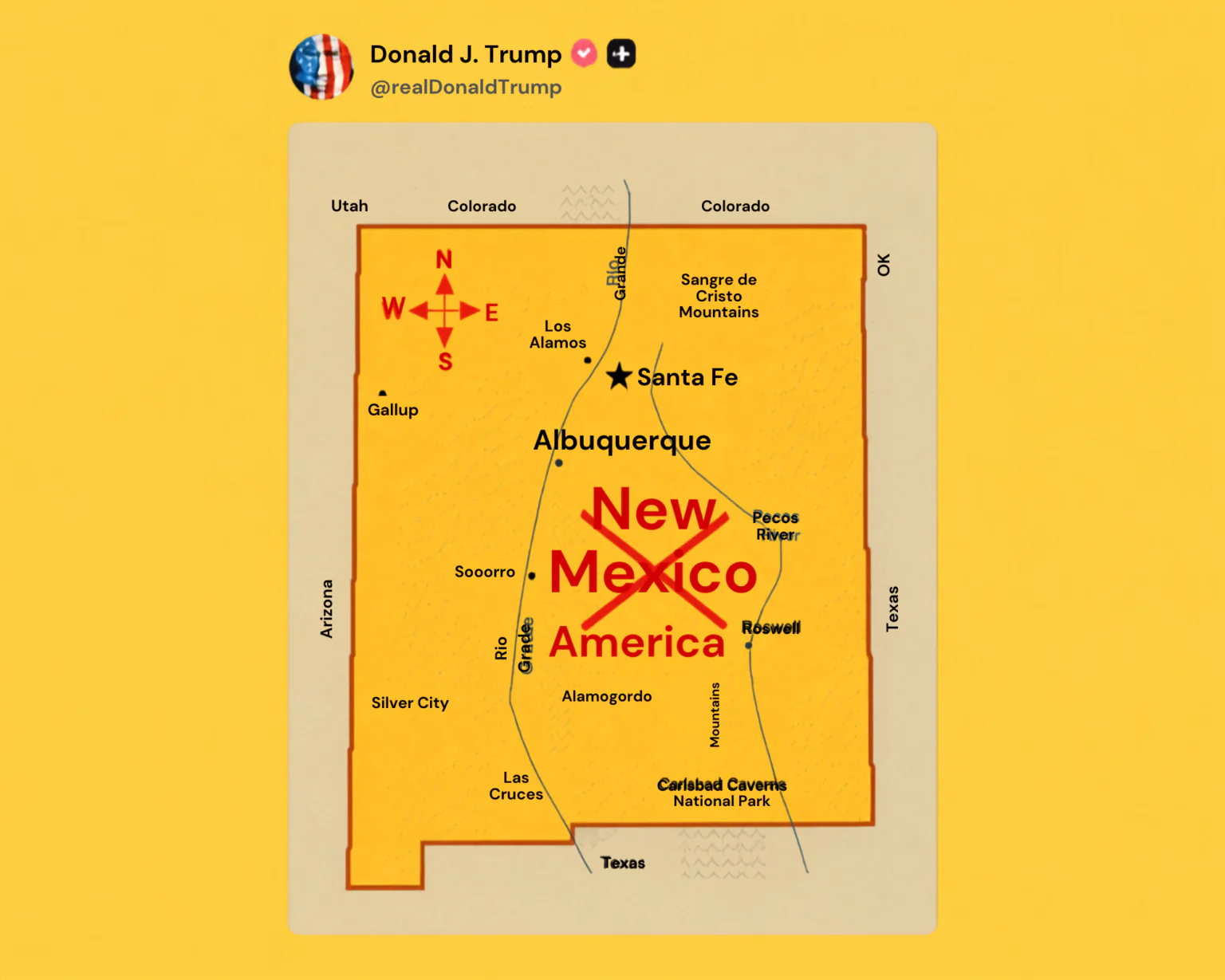 Trump'tan New Mexico'ya 'New America' Önerisi