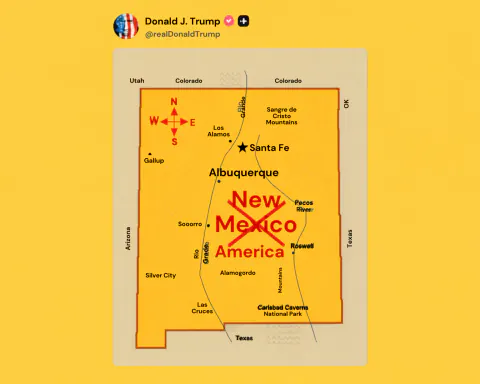 Trump 'New Mexico'yu 'New America' yapmak istedi: Haritada 'Meksiko'yu sildi