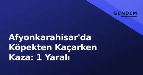 Afyonkarahisar'da Köpekten Kaçarken Kaza: 1 Yaralı