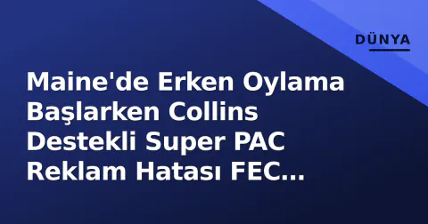 Maine'de Erken Oylama Başlarken Collins Destekli Super PAC Reklam Hatası FEC Radarına Girdi