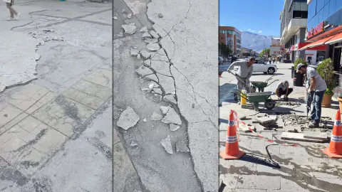 Dörtyol'de mahalle mahalle yol ve kaldırım onarımı: Ekipler saha da