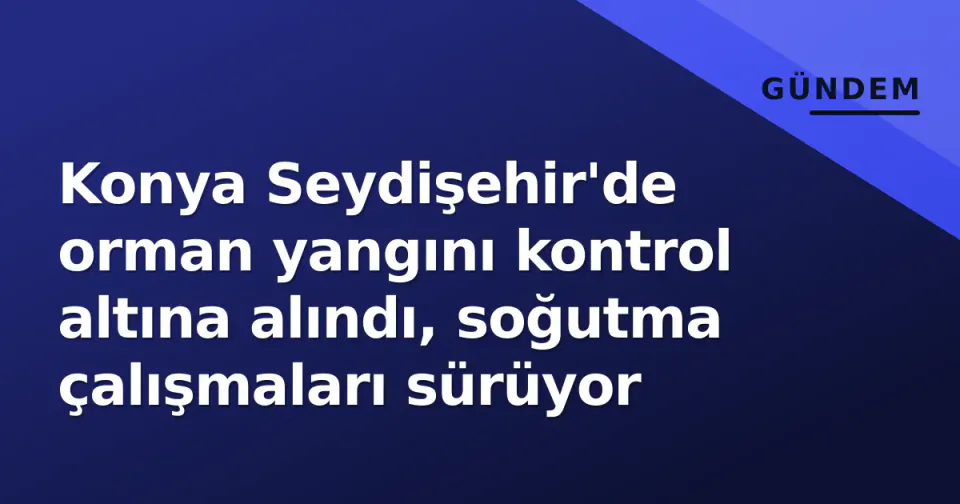 Konya Seydişehir'de orman yangını kontrol altına alındı, soğutma çalışmaları sürüyor görseli