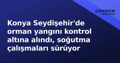 Konya Seydişehir'de orman yangını kontrol altına alındı, soğutma çalışmaları sürüyor
