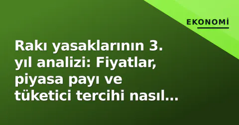 Rakı yasaklarının 3. yıl analizi: Fiyatlar, piyasa payı ve tüketici tercihi nasıl değişti?