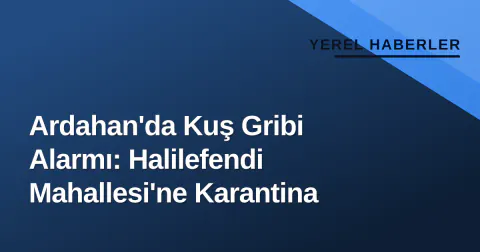 Ardahan'da Kuş Gribi Alarmı: Halilefendi Mahallesi'ne Karantina