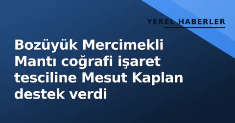 Bozüyük Mercimekli Mantı coğrafi işaret tesciline Mesut Kaplan destek verdi