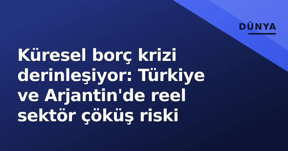 Küresel borç krizi derinleşiyor: Türkiye ve Arjantin'de reel sektör çöküş riski görseli