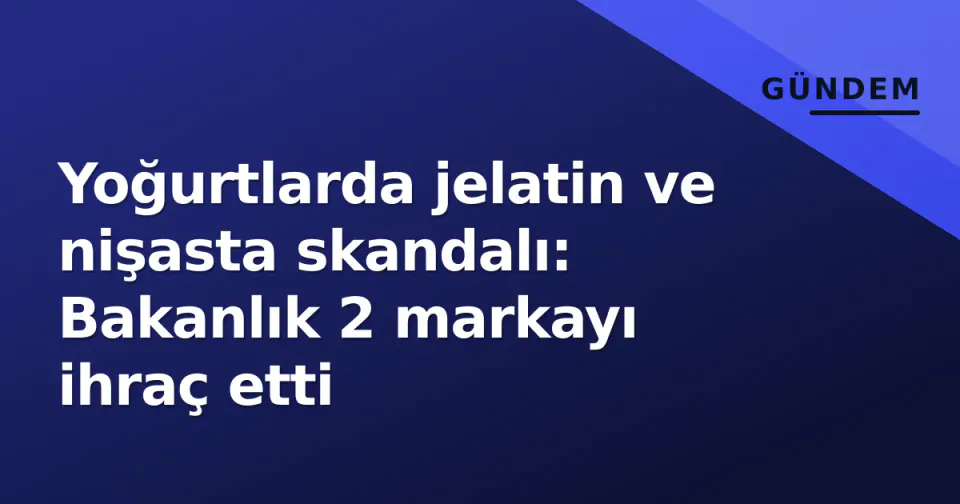 Yoğurtlarda jelatin ve nişasta skandalı: Bakanlık 2 markayı ihraç etti görseli