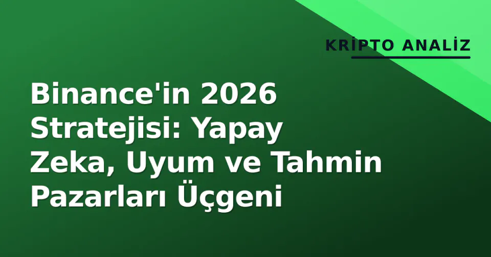Binance'in 2026 Stratejisi: Yapay Zeka, Uyum ve Tahmin Pazarları Üçgeni görseli