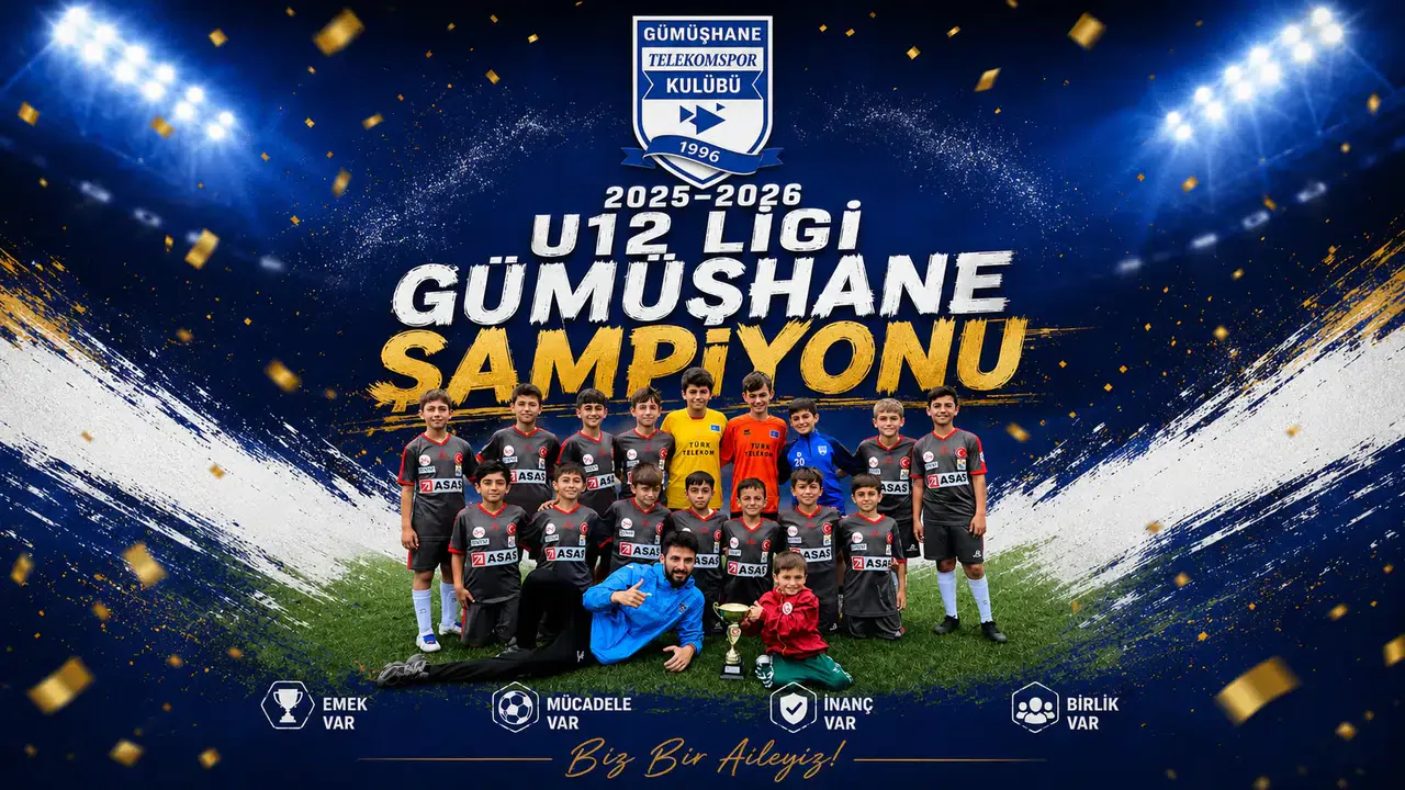 Gümüşhane Telekomspor'dan Erken Şampiyonluk: U12'de Zirve İlan Edildi Gümüşhane Telekomspor'dan Erken Şampiyonluk: U12'de Zirve İlan Edildi