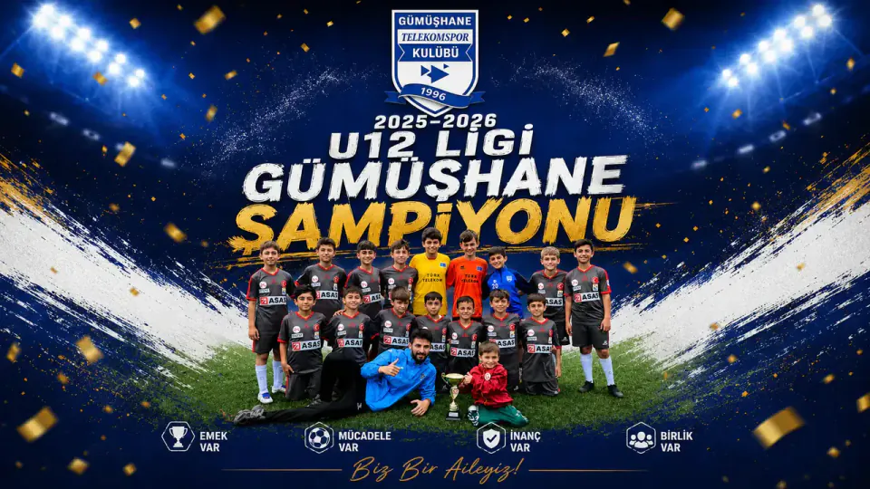 Gümüşhane Telekomspor'dan Erken Şampiyonluk: U12'de Zirve İlan Edildi görseli