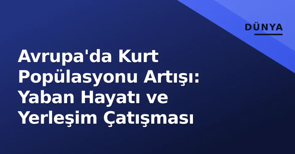 Avrupa'da Kurt Popülasyonu Artışı: Yaban Hayatı ve Yerleşim Çatışması görseli