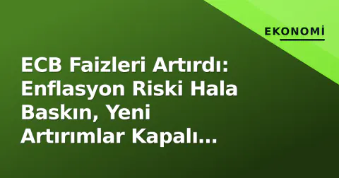 ECB Faizleri Artırdı: Enflasyon Riski Hala Baskın, Yeni Artırımlar Kapalı Değil