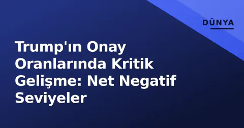 Trump'ın Onay Oranlarında Kritik Gelişme: Net Negatif Seviyeler